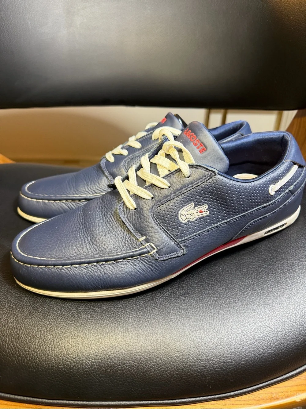 Lacoste Dreyfus SPM LTH Men's Shoes Dark Blue/White Sz 10